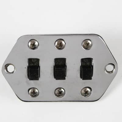 1965 Vintage Fender Jaguar Pickup Selector Switches Control Plate Chrome 1960's Pre-CBS USA image 1