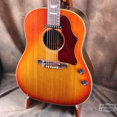 Gibson 1969 J-160E Cherry Sunburst image 5
