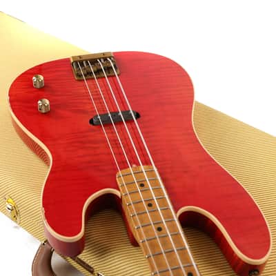 1980 Charvel Bass Flame Maple Body Trans Red image 6