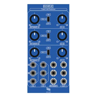 Syntonie Isohelie - Triple 3-Bit Posterizer Eurorack Video Module image 2