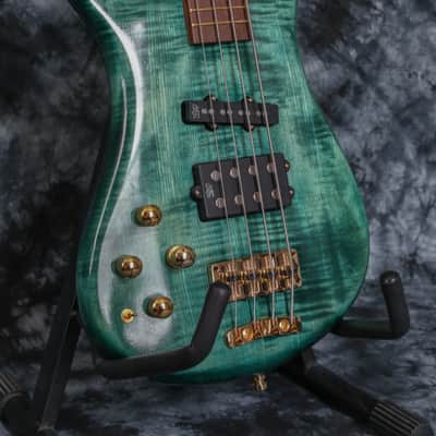 Lefty Warwick Streamer LX JazzMan 2009 Trans Green Left Handed image 3