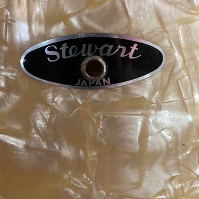 Stewart Drumset MIJ 1960s White Marine Pearl image 3
