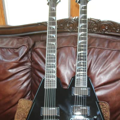 Dean VMNT - Dave Mustaine Doubleneck 6/12 Electric Guitar w OHSC - Black image 10