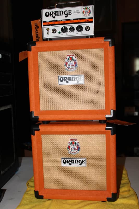 Orange Micro Terror Head with TWO PPC108 Speaker Cabinets (original version) image 1