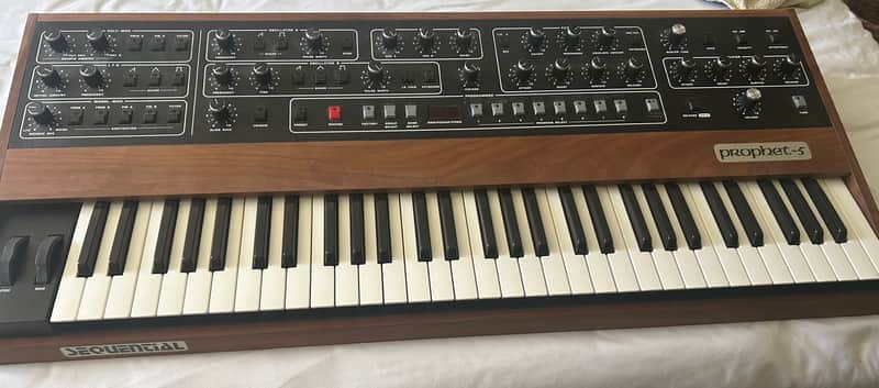 Sequential Prophet-5 61-Key 5-Voice Polyphonic Synthesizer 2020 - Present - Black with Wood Sides image 1