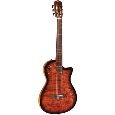 Cordoba Stage Thinbody Classical Acoustic-Electric Guitar, Edge Burst image 2