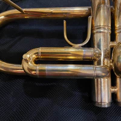1992 Bach Stradivarius 18037 Bb Trumpet – Rare Gold Plate over Silver – ML Bore image 7