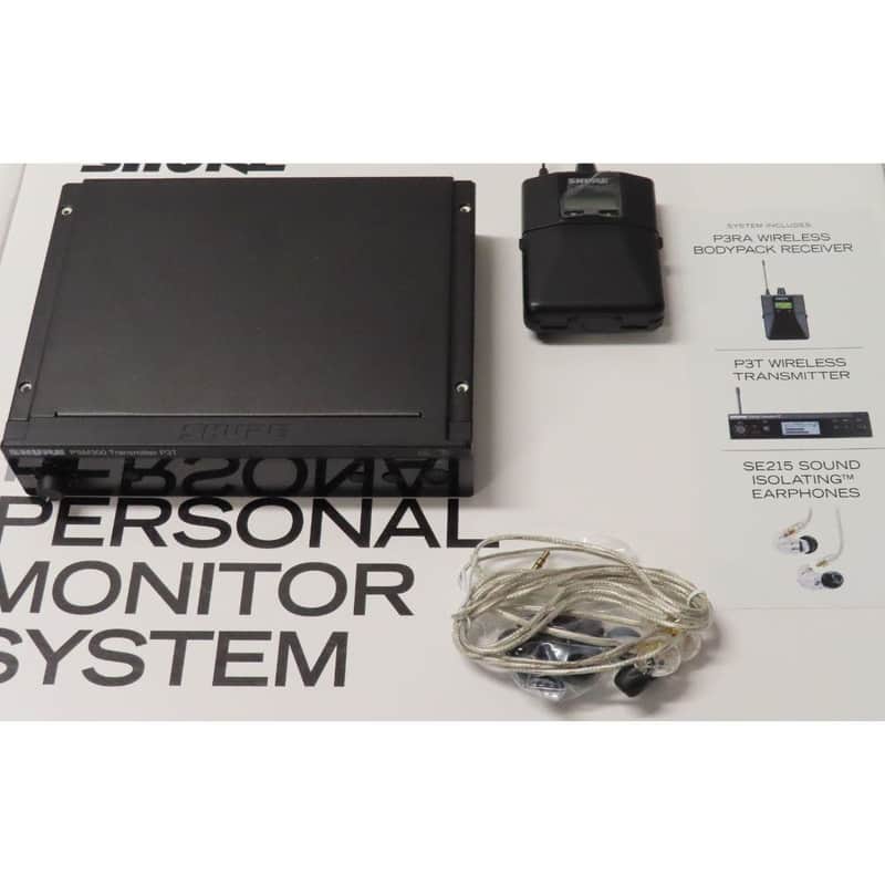 Shure Used PSM300 Wireless Personal Monitoring System with SE215-CL Earphones Band G20 image 1