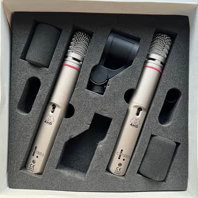 AKG C1000 S Twin Pack Small Diaphragm Multipattern Condenser Microphone 2000s - Nickel image 6