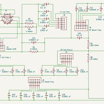 DIY partial kit PCB for tube program equalizer, mastering grade image 13