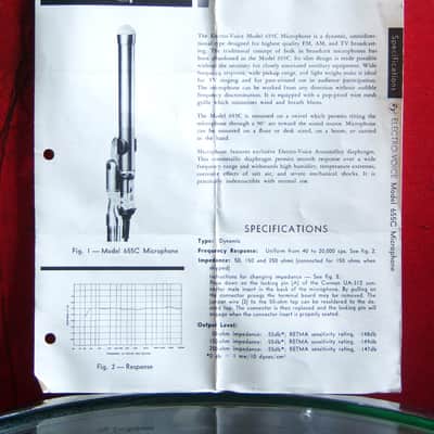 Vintage 1981 Electro Voice 655C dynamic microphone w accessories The Beatles WORKS 666 654A image 6
