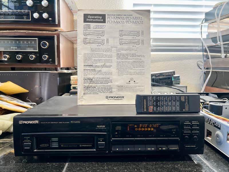Pioneer PD-M552 Multi Play 6-Disc CD Player w/ Magazine, Remote, Instructions; For Parts image 1