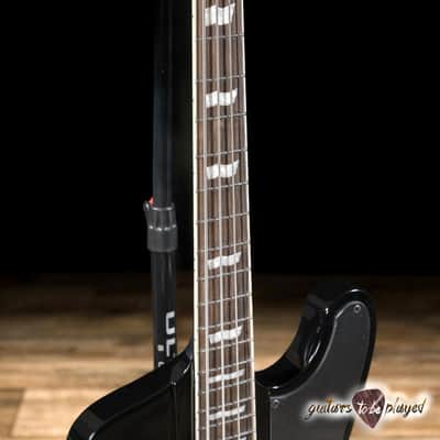 ESP LTD Deluxe Phoenix-1004 Bass Guitar – Black image 4