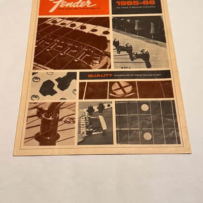 Fender ORIGINAL Fine Electric Instruments Catalog 65-66 image 1