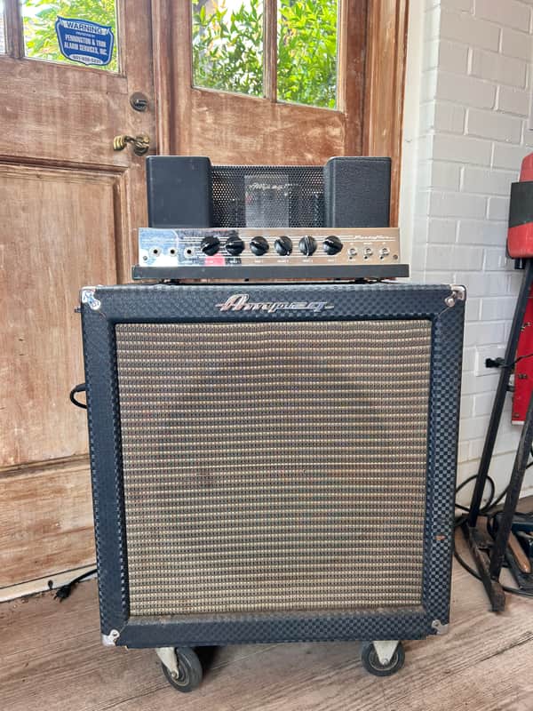 Ampeg B-15NC Portaflex 25-Watt 1x15" Bass Combo 1964 - 1965 - Checkered Blue Vinyl image 1