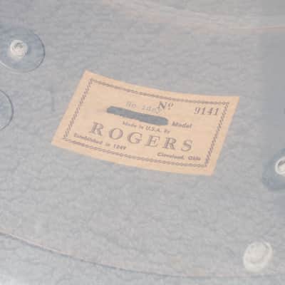 Vintage 60's Rogers Black Diamond Pearl Drum Set Matching Snare image 12