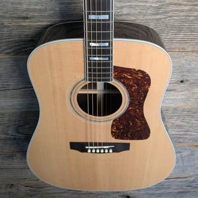 Guild USA D-55 Dreadnought Acoustic Guitar - Natural image 8