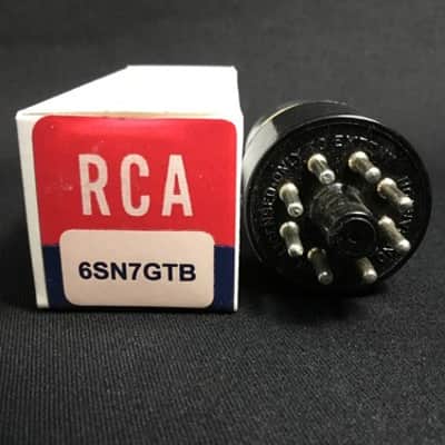 RCA 6SN7GTB Black Plates AUDIO AMPLIFIER VACUUM TUBE Tested Strong USA 6.3640-D image 3
