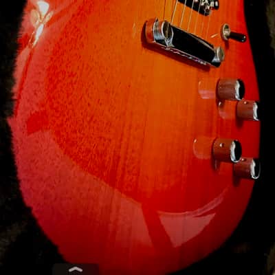 J.W. Van SG style neck through Electric guitar Cherry Burst image 2