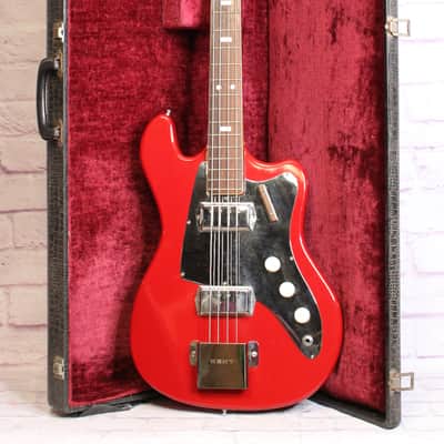 👀 1960's Guyatone (Kent) 535 Double Pickup Bass Guitar w/ Case image 1