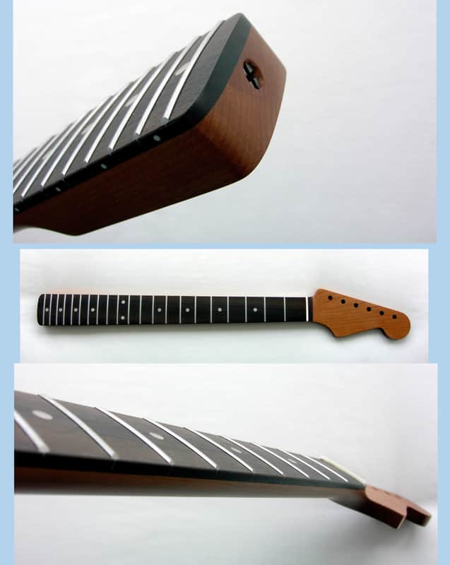 Roasted Stratocaster Guitar Neck 21-Med.JUMBO /Stainless Steel Frets / HEEL Adjust /Fits Fender, Warmoth STRAT image 1
