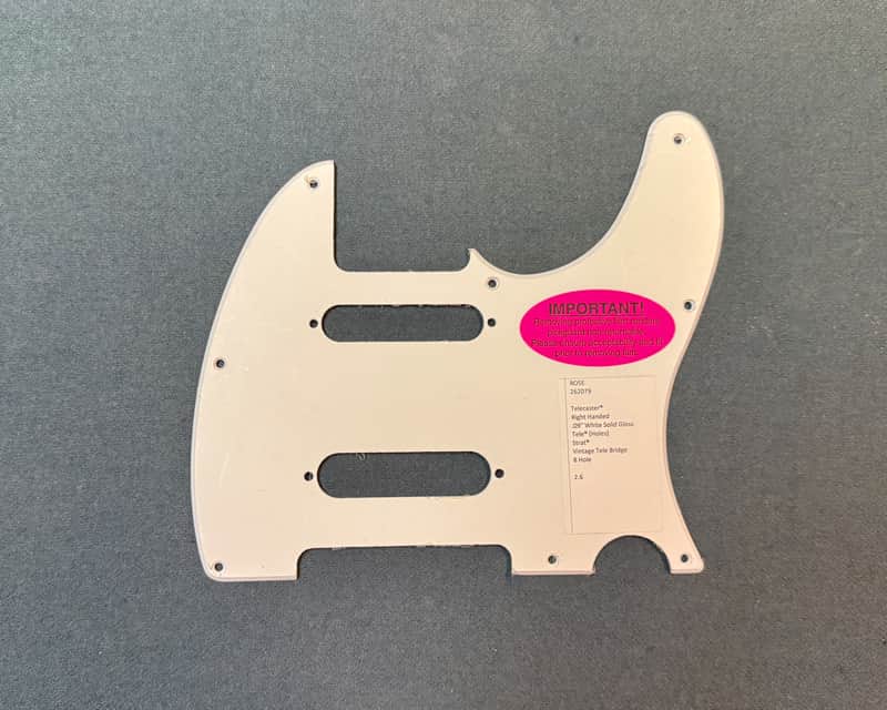 Warmoth White Nashville Tele Pickguard cut for Tele Neck & Strat Middle Pickup image 1