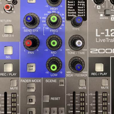 Zoom LiveTrak L-12 Digital Mixer / Recorder 2010s - Grey / Blue image 2