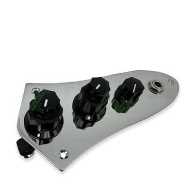 John East J-Tone 2 Band Bass Preamp - Volume/Volume Stack - Chrome Plate with Fender Style Knobs image 1