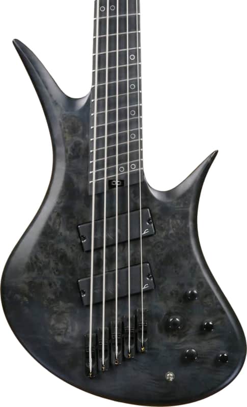 Legator HB5F Multi-Scale 5-String Bass Guitar, Richlite Fingerboard, Satin Black Burl image 1
