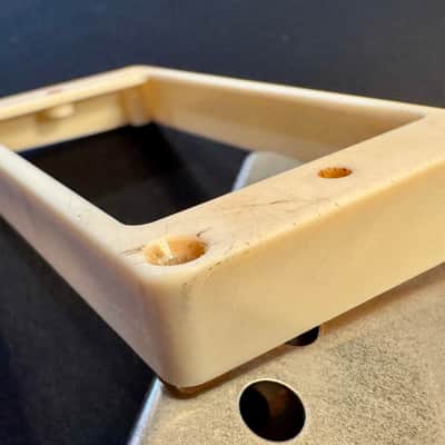 Gibson Custom Shop OEM 1959 M-69 Butyrate Humbucker Pickup Rings Aged Relic Light Cream or Bone White with Aged Screws image 2