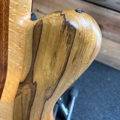 Chris Stambaugh Music Designs 5 String Bass - Koa top birdseye maple neck image 8