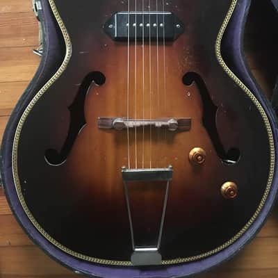 1936 Orpheum No. 3 Archtop Hollow Body Acoustic Electric Guitar W/Original Case P90 Vintage USA image 3