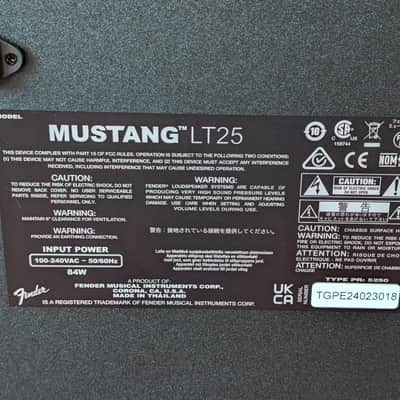 Fender Mustang LT25 25-Watt 1x8" Digital Modeling Guitar Combo 2019 - Present - Black image 6