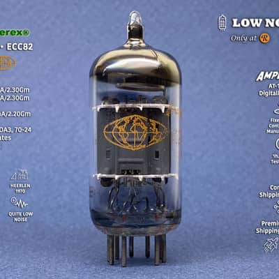 Amperex 12AU7 ECC82 • 1970 • 100% BALANCED Gm & mA tube • Strong NOS • Orange Globe • Philips, Heerlen ΔOA3 • Amplitrex AT-1000 Digitally Tested • Quite Very Low Noise • A-20 image 1