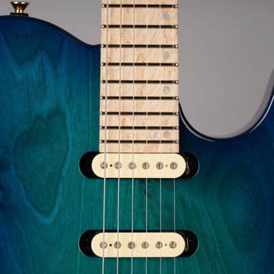 Kiesel Solo HSS - Alder/Maple/Birdseye - Aqua Burst image 4