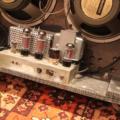 Vintage 1963 Selmer Zodiac Twin Thirty Truvoice Croc Skin Amplifier w/ Pedal image 12
