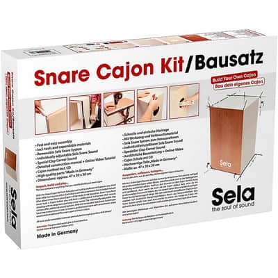 Sela Quick Assembly Cajon Kit W/Snare - Natural image 4