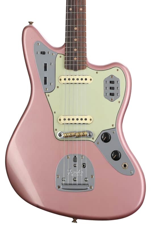Fender Custom Shop 1964 Jaguar Journeyman Relic Electric Guitar - Faded Aged Burgundy Mist Metallic image 1