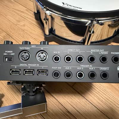 Roland VAD507 Acoustic Design Series Electronic V-Drum Kit 2025 - Black (incl. noise eater hi-hat & double kick hardware, throne, mat, riser, extra low-volume cymbals, and more) image 15