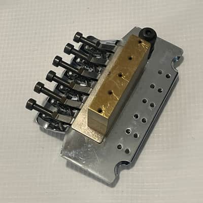 2000's Jackson Dinky Guitars JT-580 Chrome Licensed Floyd Rose Tremolo Guitar Bridge Upgraded Brass Block image 7