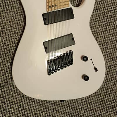 Harley Benton 8 String - R-458MN WH MultiScale - White image 1