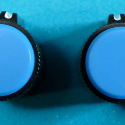 Guitar Effects Pedal Set of 4 Blue Control Knobs Fits Boss DD-3 DD-5 DD-6 DD-7 Delay image 1