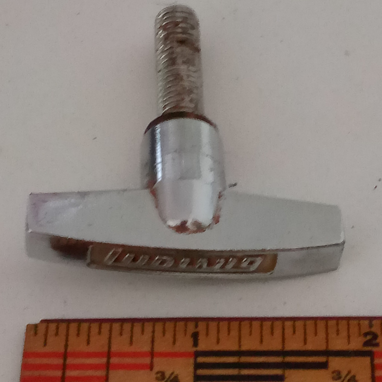 Ludwig 1 1/8"x 5/16"-20 Wing-Screw Chrome T-Handle Cymbal/Tom Stand Part Vintage — main photograph