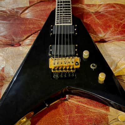 ESP Edwards SV Flying Arrow V MIJ Guitar - Gold Original Floyd Rose EMG image 10