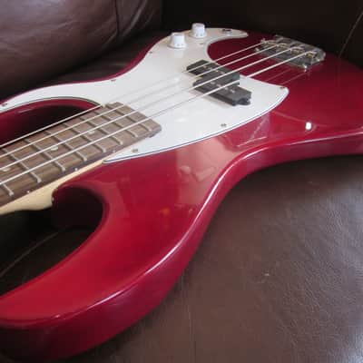 J. Reynold 4-String Electric Bass - Red/White image 1