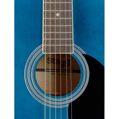 Stagg 4/4 Auditorium Acoustic Guitar - Blue - SA20A BLUE image 2