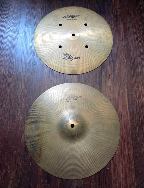 Zildjian 13" A Series Quick Beat Hi-Hat Cymbals (Pair) 1986 - 2008 - Traditional image 1