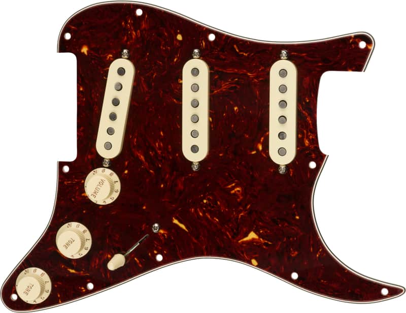 Mint Fender Pre-Wired Strat Pickguard, Custom Shop Texas Special SSS, Tortoise Shell image 1