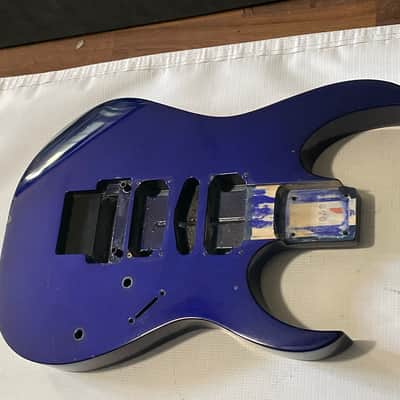 1990 Japan Fujigen Ibanez RG570 Jewel Blue Guitar Body Edge Tremolo Ready image 2