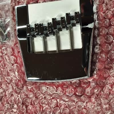 Hipshot H5RK400C Aluminum Rickenbacker Replacement Bass Bridge – Chrome, NOS / Mint in OVP (Discontinued Pre-2020 Direct Fit) image 5